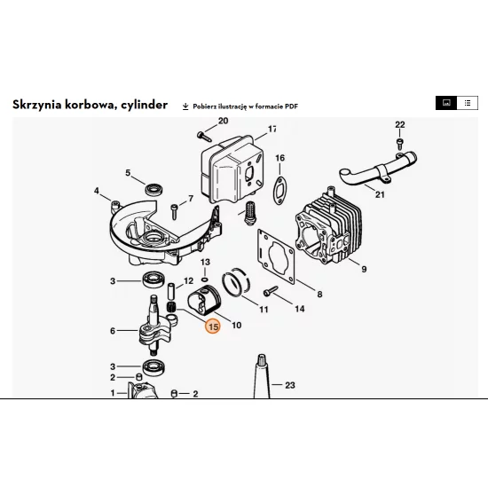 STIHL   Wieniec igłowy 8x11x10 9512 003 1830