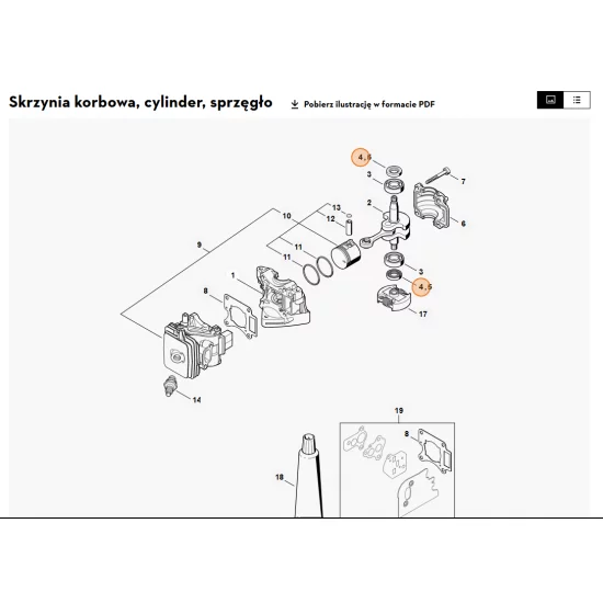 STIHL   Pierścień uszczelniający wał 12x22x4,5 9639 003 1205