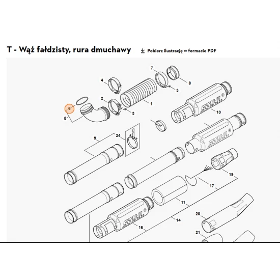 STIHL  Okrągły pierścień uszczelniający 85x3,5 9645 945 8645