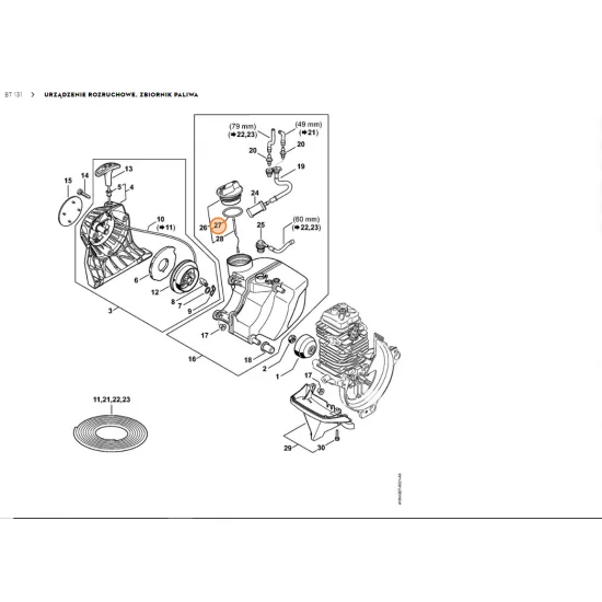 STIHL   Okrągły pierścień uszczelniający 35x3-FPM 80 9645 951 3890