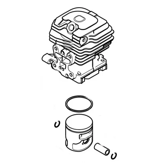 Cylinder z tłokiem Ø 40,5 mm pilarek STIHL MS 212 MS 212 C-BE