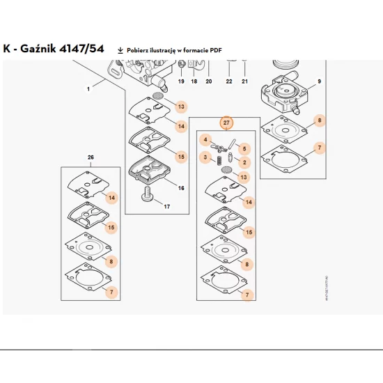 STIHL  Zestaw podzespołów gaźnika Z000 001 K178
