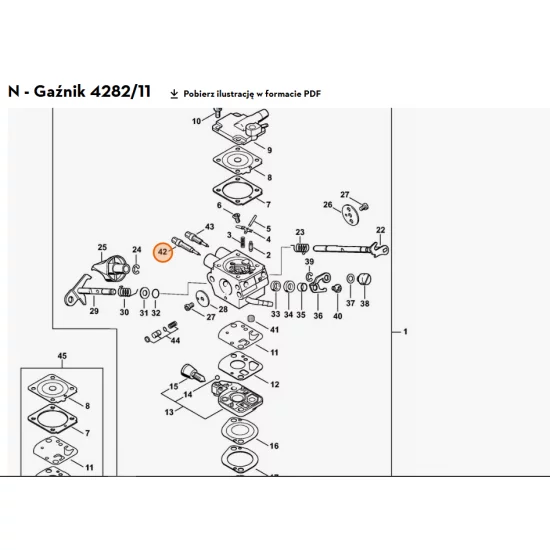 STIHL  Śruba regulacyjna biegu jałowego Z000 031 Z089