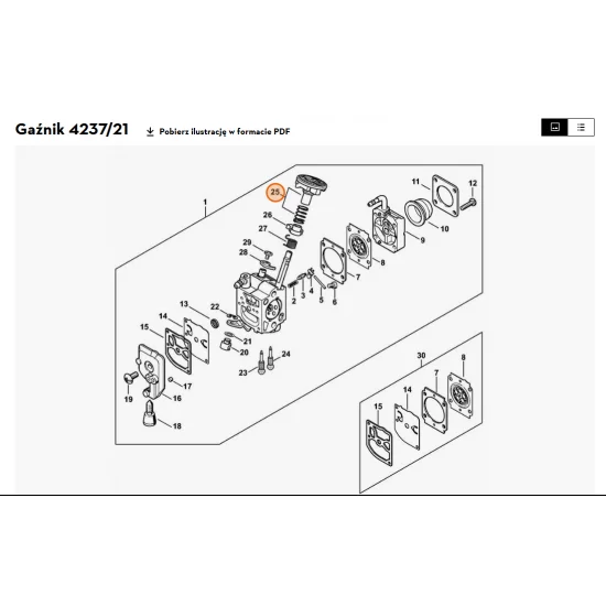 STIHL   Zestaw dźwigni przepustnicy rozruchowej Z010 042 K000