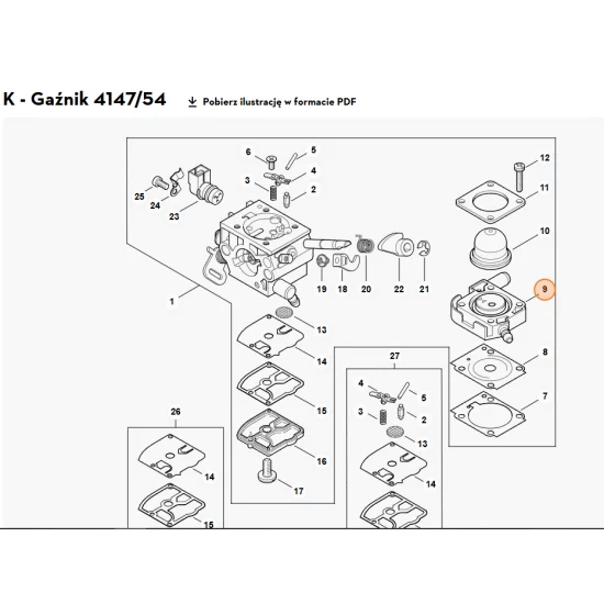 STIHL   Płyta podstawy pompy paliwa Z010 056 A036