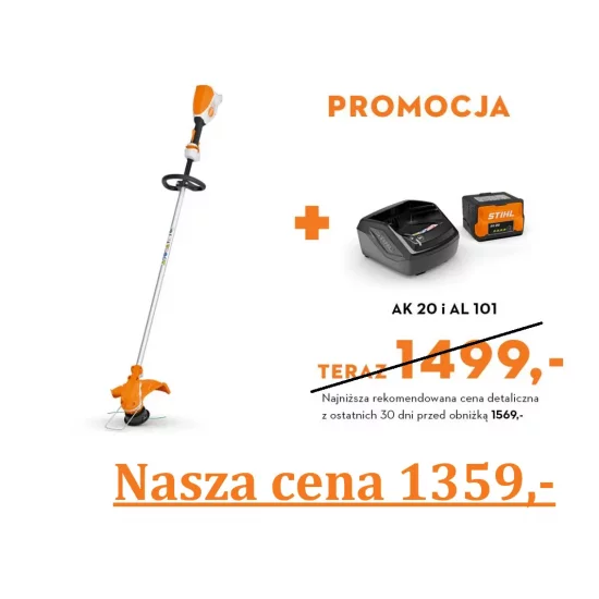 STIHL FSA 60 R Kosa akumulatorowa, z akumulatorem AK 20 i ładowarką AL 101