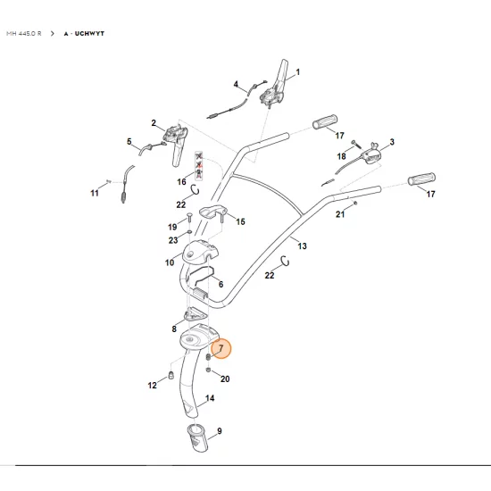 STIHL Glebogryzarka spalinowa MH445.0 Sprężyna dociskowa 6241 716 2400