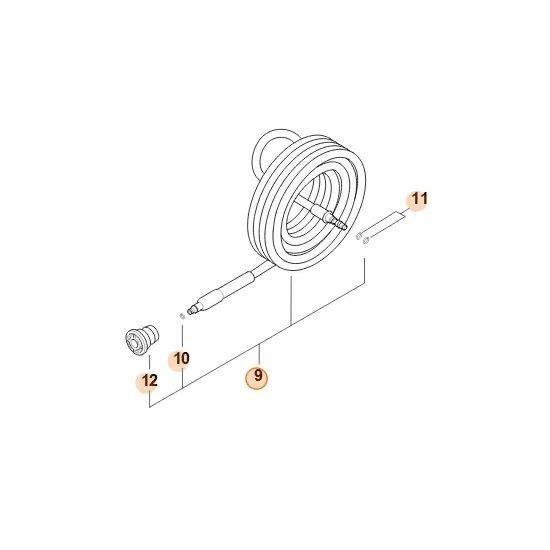 Wąż wysokociśnieniowy 12 M myjek STIHL RE 150 PLUS RE 170 PLUS