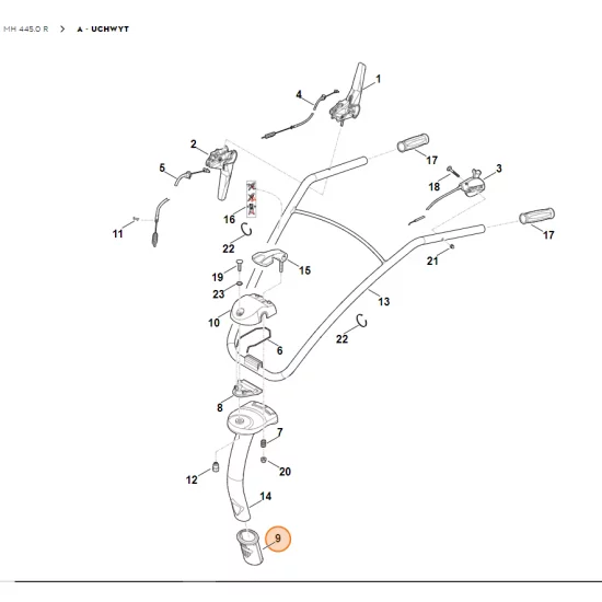 STIHL Glebogryzarka spalinowa MH445.0 odbój gumowy 6241 716 4605